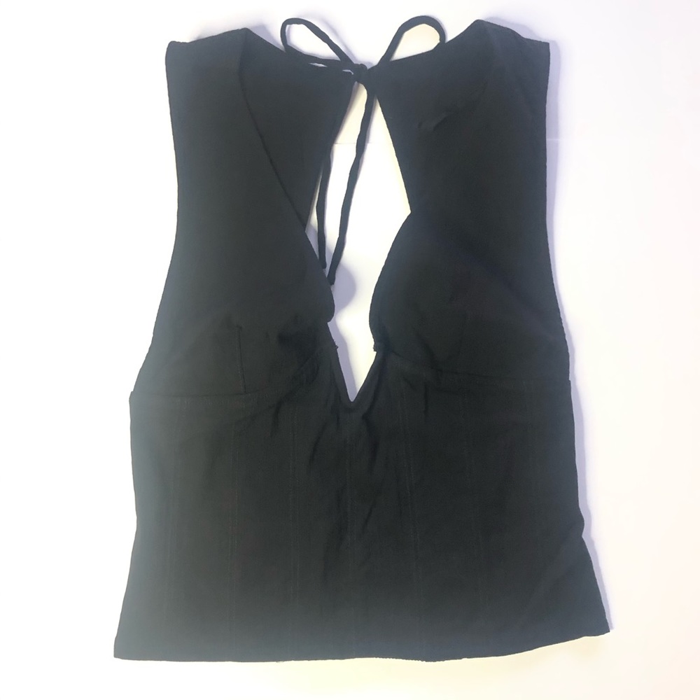 Free People Black Tank Top Size M NWOT